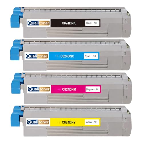 Pack 4 toners OKI C824 C834 C844 cartouches compatibles 47095704 47095703