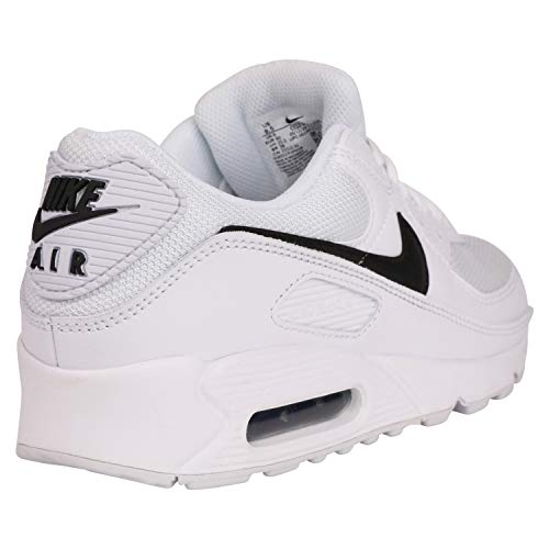 Image of Nike Air Max 90 Womens White /Black /White, Blanco, 10