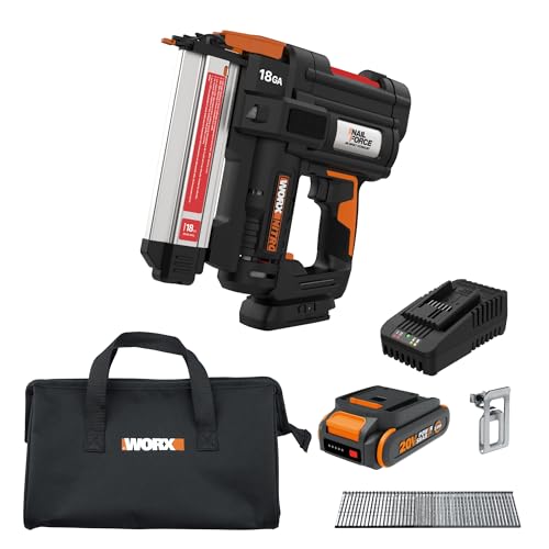 WORX Cordless Brad Nailer, 20V 18GA Nail Gun, WX842L