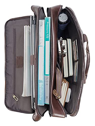Leather Briefcase for Men 15.6inch Laptop Bag Office Messenger Bag Business Travel Computer Shoulder Handbag4
