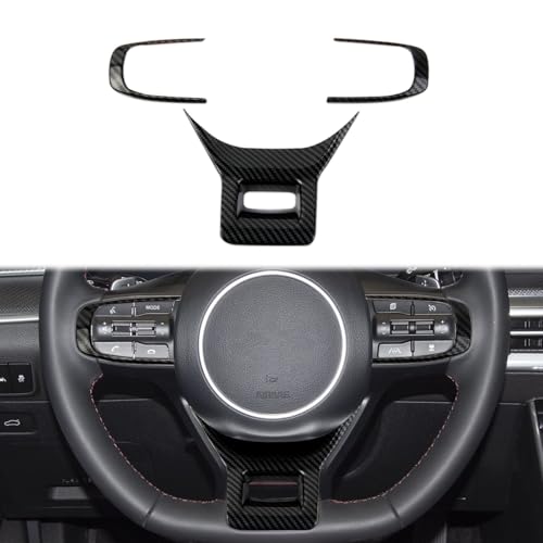 Korlot Carbon Fiber Style Interior Steering Wheel Cover Trim Accessories