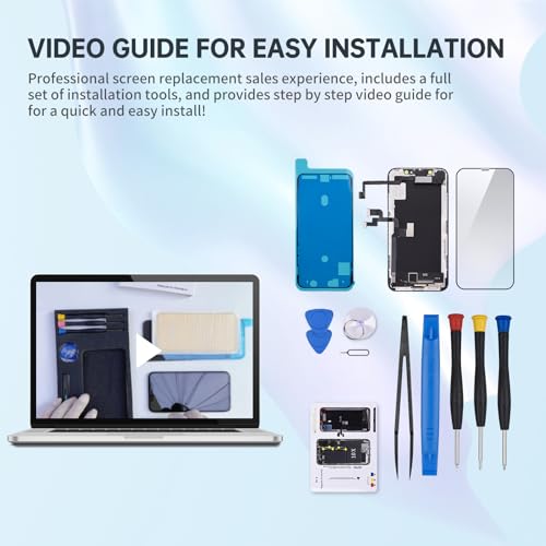 Image of for iPhone X 10 Screen Replacement 5.8 inch LCD with Ear Speaker | 3D Touch Display Digitizer Full Assembly Repair Kit Front Earpiece Proximity Sensor Glass Fix Tools A1865 A1901 A1902