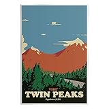 Stupell Industries Visit Twin Peaks Mountain Landscape Wood Wall Art, Design by Matheus Lopes Castro