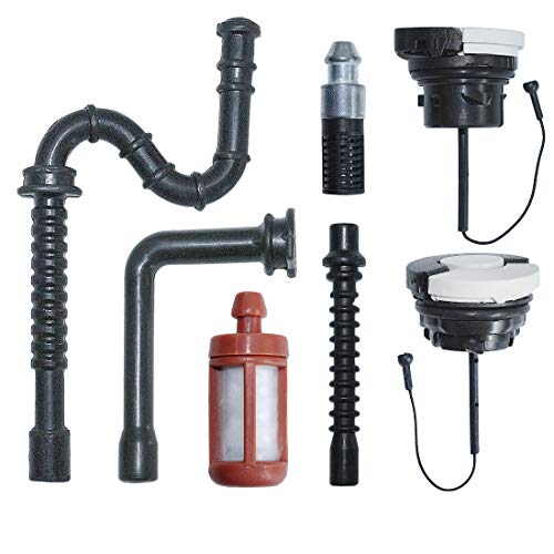 AUMEL Kit de manguera de línea de impulso de filtro de tapa de aceite combustible para Stihl MS260 026 MS 260 1121 358 7700 Pieza de motosierra