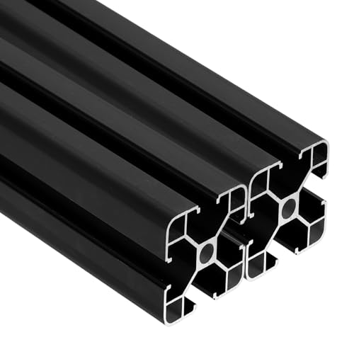 Image of sourcing map 2Pcs 500mm 4040 Aluminum Extrusion Profile, European Standard Anodized Linear Rail for 3D Printer Part, CNC Machine, Linear Rail Guide (Black,1.3mm)
