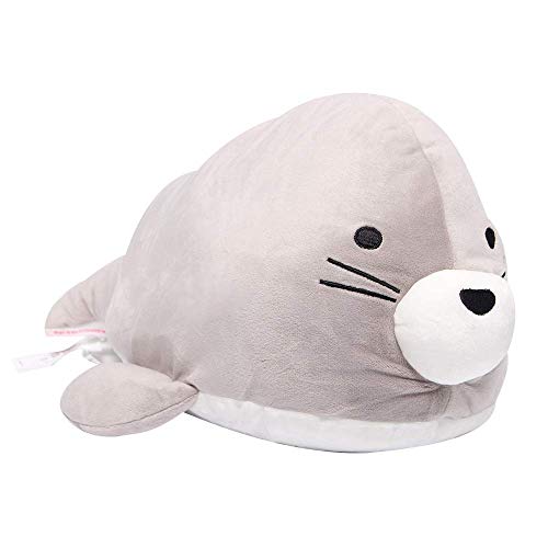 MINISO Plushies Stuffed Animal Seal Plush Toy Anime Plush Toy Plush Soft Pillow Doll Gift for Girl Boy 16",Grey