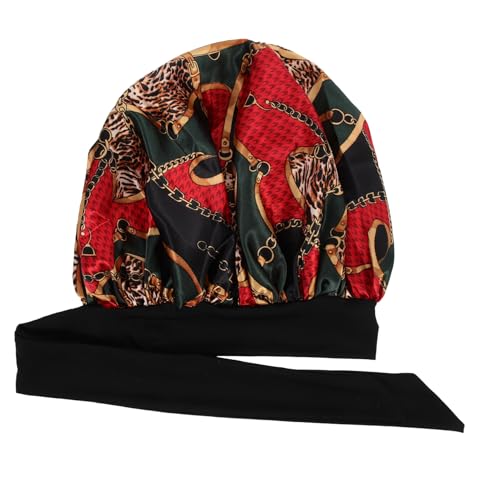 Bonnet de couchage en soie extra large et bandanas en satin pour cheveux