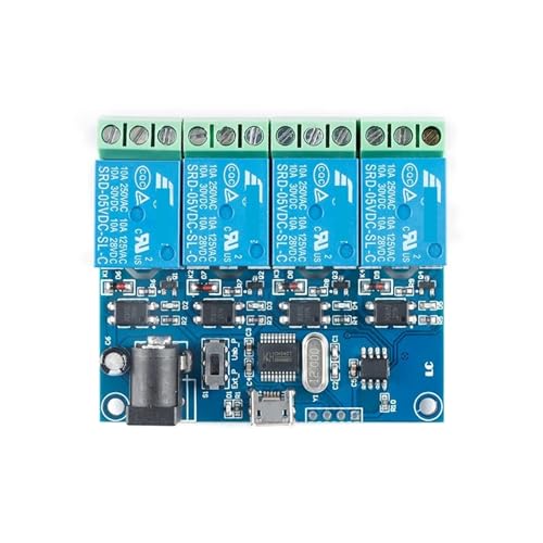 Módulo de relé USB de 4 canales LCUS-4 y puerto serie de 5V 5