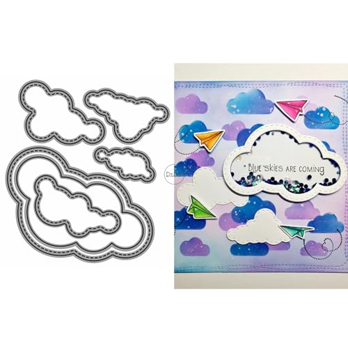 DzIxY Clouds Metal Cutting Dies for Card Making Kit Embossing Paper Die Cuts Set Scrapbook Stencils Supplies Machine Templates