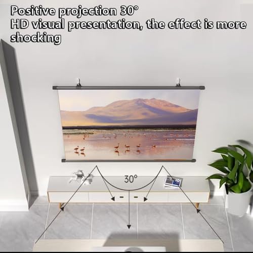 Pantalla de Proyector Manual Portátil 72" 16:9 Anti-Luz miniatura 2