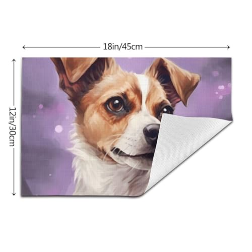 Set de table résistant à la chaleur lot de 6 violet lavable et net - 5