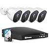 Swann Home DVR Security Camera System with 1TB HDD, 8 Channel 4 Camera, 1080p Full HD Video, Indoor or Outdoor Wired Surveillance CCTV, Heat and Motion Detection, 845804