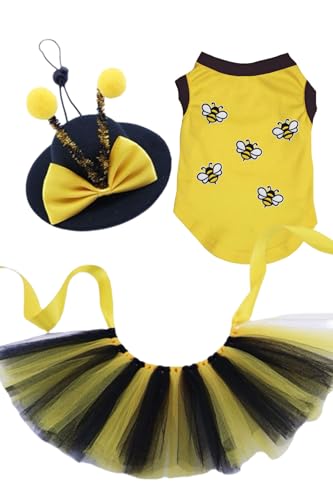 Lot de 3 accessoires pour robe pour chien Bee jaune S coloré