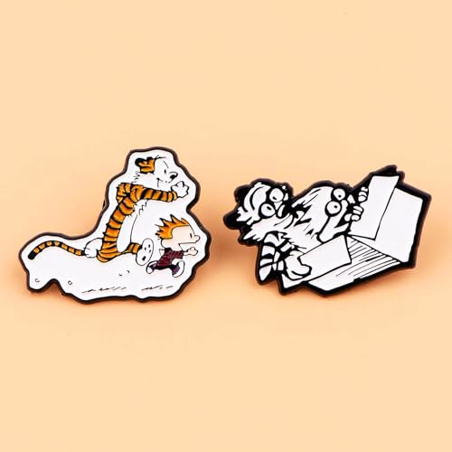Image of Cute Enamel Pins Cartoon Lapel Pin Brooch Badge for Backpack Jackets Funny Tiger Pins for Gift Anime Enamel Pin for Clothing Hat Decoration
