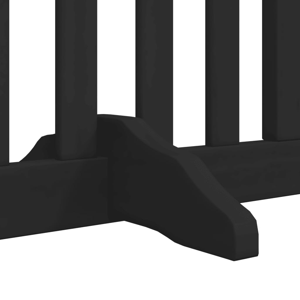 Puerta plegable para perros de 4 piezas con puerta de madera de álamo negro de 320 cm, independiente y compacta para interior y exterior, protección segura para cachorros y mascotas