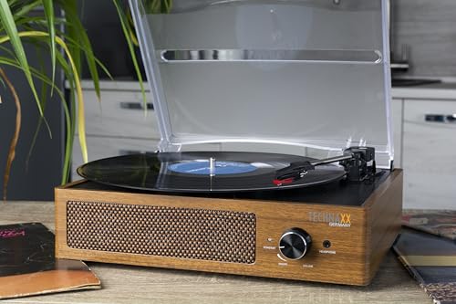 Tocadiscos de estilo vintage Technaxx BT para discos de vinilo con conexión Bluetooth 6