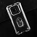 UOGNADGD Flexible Case + Ring Holder Compatible with Ulefone RugOne Xever 7 Pro Phone Shockproof Cover & Magnetic Mecha Style Finger Grip Kickstand (Clear+BlackRing)