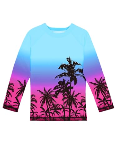 Image of Remimi Unisex Kids Rash Guard Long Sleeve SPF 50+ Tie Dye Sun Shirt 3-12 Years