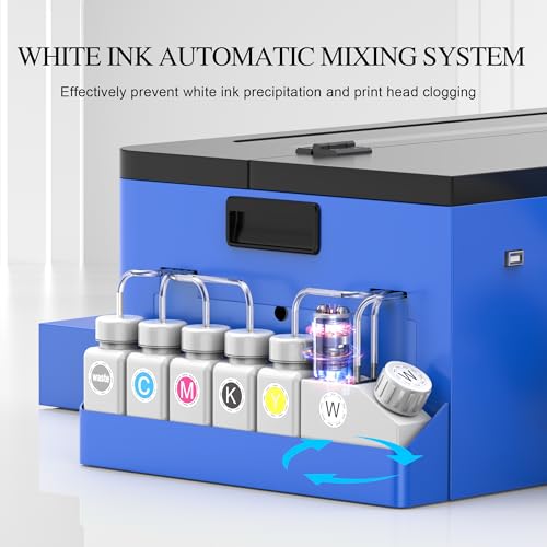 Image of DSV DTF Printer A3 Roll L1800 Transfer Printing Machine,High-Speed Print for Different Fabrics White Ink Circulation Automatic Cleaning System (T1 Printer) (Blue Printer)