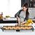 COSTWAY 35” Electric Griddle, Extra Large Teppanyaki Grill with Adjustable Temperature, Nonstick Surface, Insulated Handles & Drip Tray, Indoor Outdoor Tabletop BBQ Grill for Party, Camping & RV (35”)