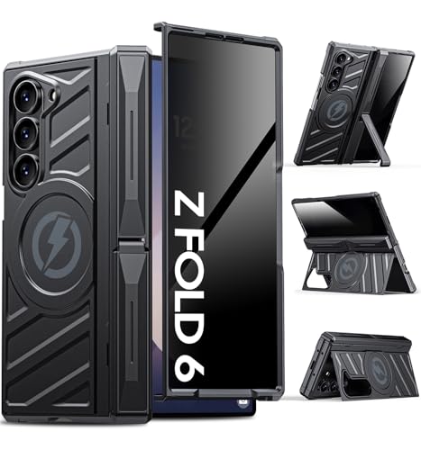 LEIAU Magnetic for Samsung Z-Fold-6 Case: Armor Phone Case [Compatible with MagSafe][Privacy Screen...