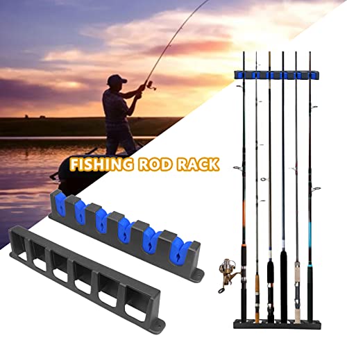 Marvoltice Fishing Rod Holders,Fishing Pole Holder Wall Mount for Garage Door,Fishing Rod Storage Rack for Boat,Vertical 6-Rod Organizer Racks (1 Pair) - Image 6