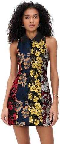 alice + olivia Women's Velia Collared Mini Dress