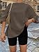 Trendy Queen Womens Oversized Summer T Shirts Plus Size Fall Fashion Casual Tops Chocolate Brown Workout Clothes 2026 Brown S