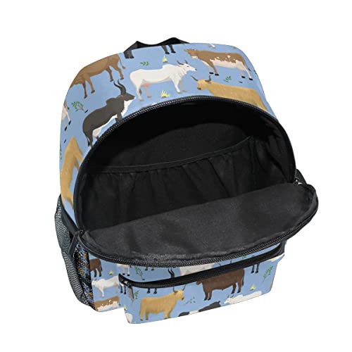 Custom Kid's Name Backpack Bulls Cows Farm Animal Toddler Backpack for Daycare Travel Personalized Name Preschool Bookbag for Boys Girls4