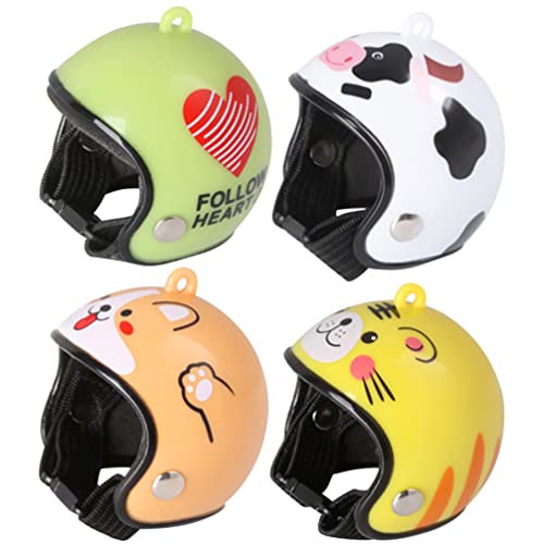 Ipetboom 4pcs capacete de capacete de capacete de pet rumet mini capacete engraçado