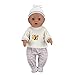 Produktbild SMIAO Simulation Puppe Kleidung Süße Küken Tier Schlafanzug Set + Hut für 18 Inch American Puppe &43cm Neugeborene Baby - A024