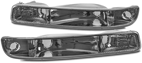 Front Bumper Signal Lights Lamps Smoke Compatible with 1999-2006 GMC Sierra / 2000-2006 Yukon XL 1500 2500