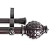 A&F Rod Decor - Blitz Double Curtain Rod 1 inch Diameter, 160-240 inch - Mahogany