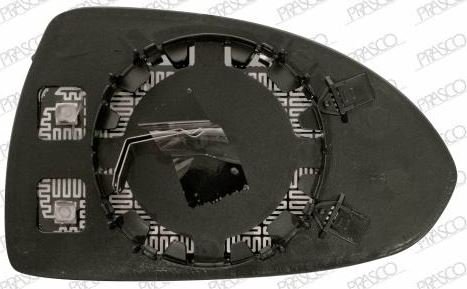 Miroir de rétroviseur gauche asphérique et dégivrant pour OPEL Corsa D