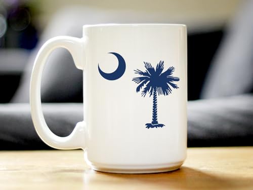 Taza de café blanca de cerámica 15oz Bevvee South Carolina miniatura 2