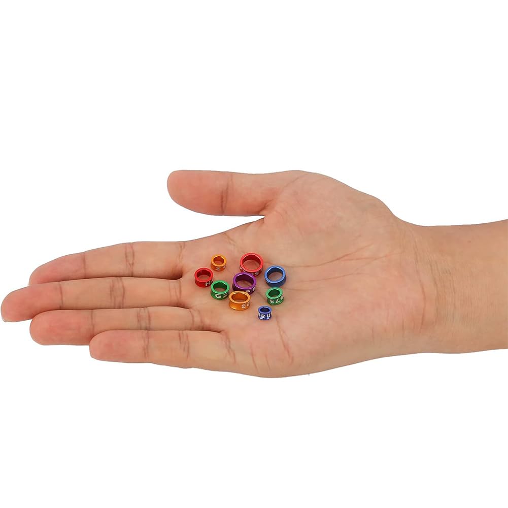 Banda de Pata de Paloma de Aluminio Mezclado Multicolor con Banda de Pata de pájaro de identificación de Anillo de Pata de pájaro de 4-8mm (Anillo Abierto) 200 Piezas Mixed colors7.0mm