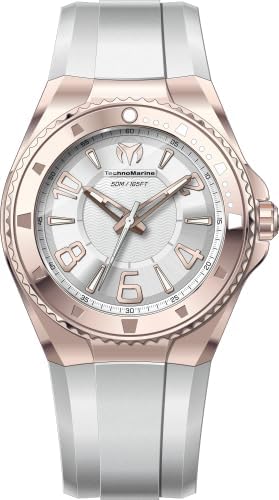 TechnoMarine Lusso Mare Men 44.00mm Stainless Steel Rose Gold White+Silver dial PC21 Quartz - 1