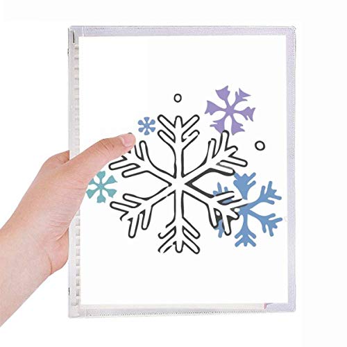 Carnet de notes en spirale rechargeable haut de gamme à motif neige