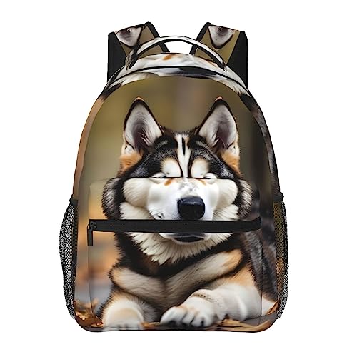 Sac à dos de voyage pour l'école et sac décontracté Huskys mignons
