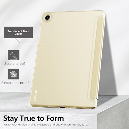 Image of MoKo for Samsung Galaxy Tab A11 Plus / A11+ Case 11 Inch 2026, Galaxy Tab A9 Plus / A9+ Case 11 Inch 2024, Slim Stand Hard PC Translucent Back Shell Smart Cover, Auto Wake /Sleep, Champagne Gold