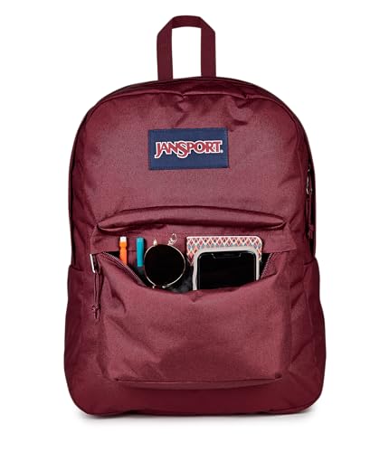 Image of JanSport SuperBreak One Backpack - Durable, Lightweight Bag with 1 Main Compartment, Front Utility Pocket with Built-in Organizer, Premium Backpack, Cherry Lacquer