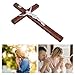 Goktvai Christian Wooden Wall Cross, Catholic Wall Crucifix with Back Hanging Position for Homes Offices Living Rooms Bedrooms Desktop & Doorways Decorations