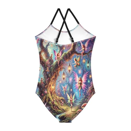 Fairy Trees Caute Girls Bathing Suit Swimsuit Swimwear Summer Beach One Piece Swimsuits2