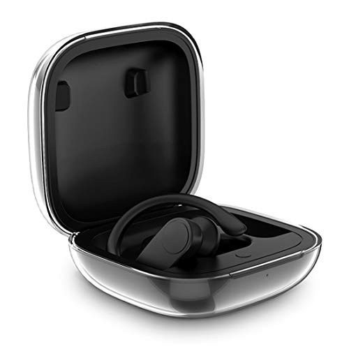 Powerbeats Pro �Ή� �N���A�P�[�X ���^��TPU���P�[�X �t���J�o�[ ���t���ȒP �[�d�֗� (�N���A)
