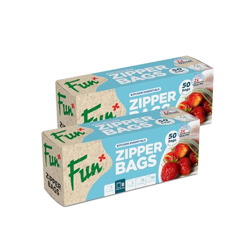 Fun Sandwich Zipper Bags - 18.3 X 23.5 Cm (Pack of 50X2)