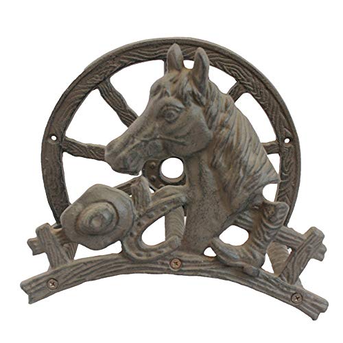 Wall Mounted Hose Holder Cast Iron Wall-mounted Water Pipe Rack European Retro Garden Garden Gardening Home Exquisite Iron Practical Heavy-duty Cast Iron Garden Pipe Rack Indoor Outdoor Metal Hose Sta