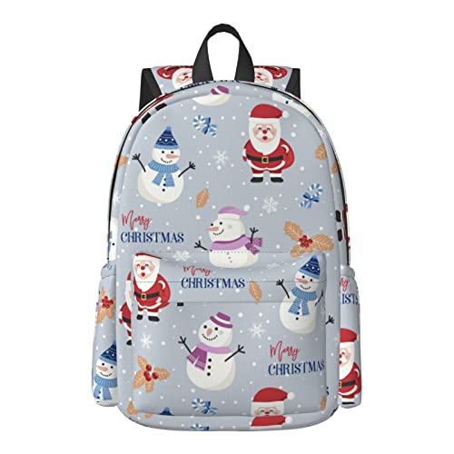 Sac à dos décontracté adolescent 17 pouces motif Noël pour ordinateur - 2