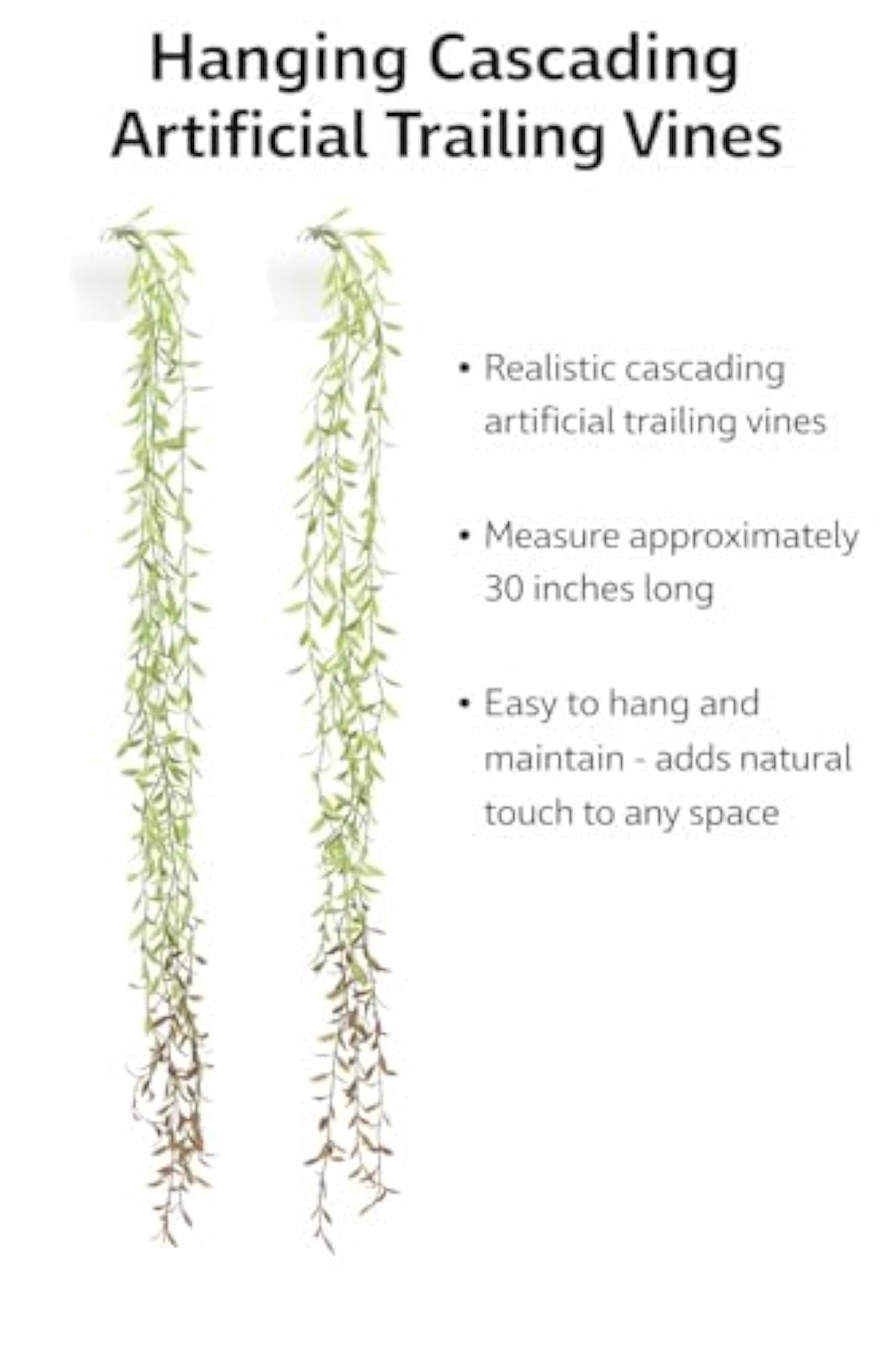 Artificial Hanging Creeper Plant, Decorative Plastic Leaf Vine