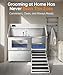 POLIMO Dog Wash Station with Pet Dryer & LED, Professional Dog Bathing Station for Large, Medium & Small Dogs – with Window, Ramp, Drawer, Floor Grate, LED Display & Faucet (Right RAMP & Dryer, 61