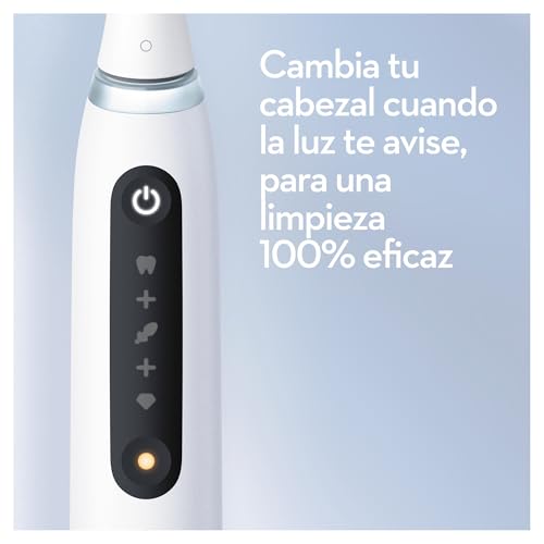 Oral-B iO 5N Cepillo de Dientes Eléctrico Blanco Con Mango Recargable, 1 Cabezal y Estuche De Viaje, 5 Modos De Cepillado Con Blanqueamiento Dental, Sensor De Presión, Diseñado por Braun